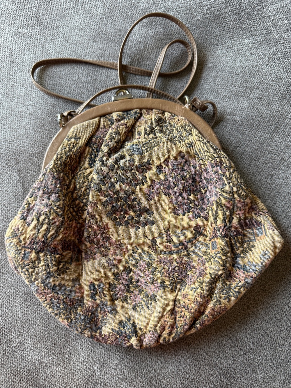 VINTAGE Daffodil Tapestry Style Bag - Picture 2 of 9
